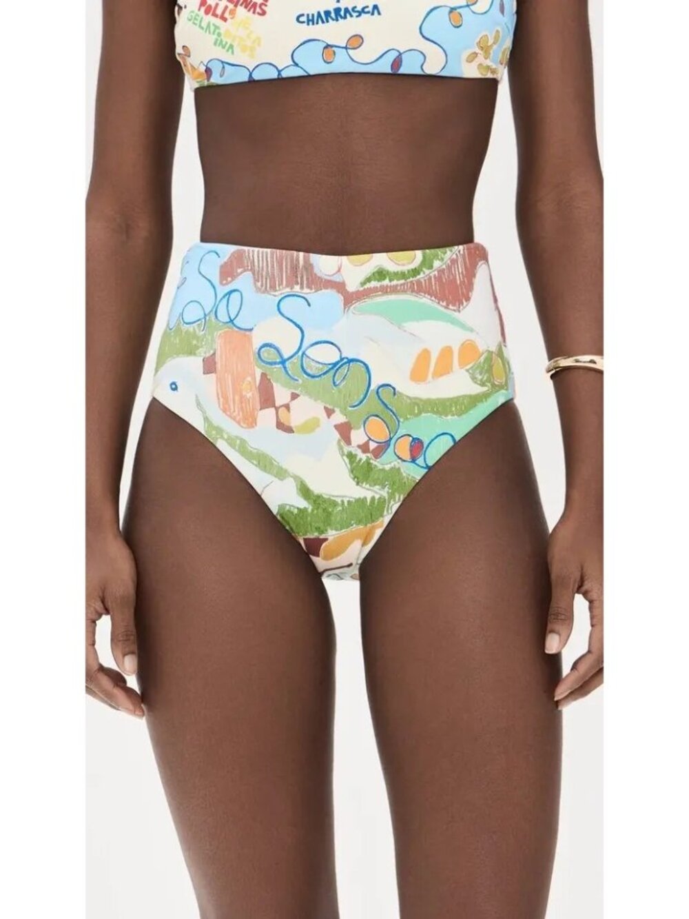NWT Alemais Nadia High Waisted Briefs Multi Womens Size XS